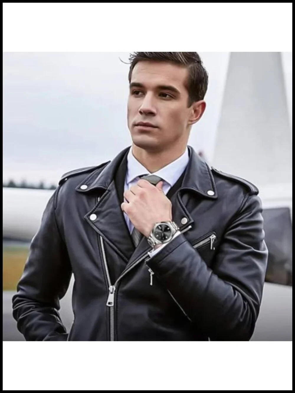 Men's Silver Stainless Steel Analog Watch Waterproof Dress Watch